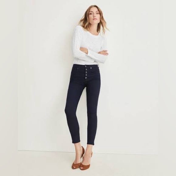 Veronica Beard Denim - Veronica Beard Debbie High-Rise Ankle-Crop Skinny Jean, black size 26